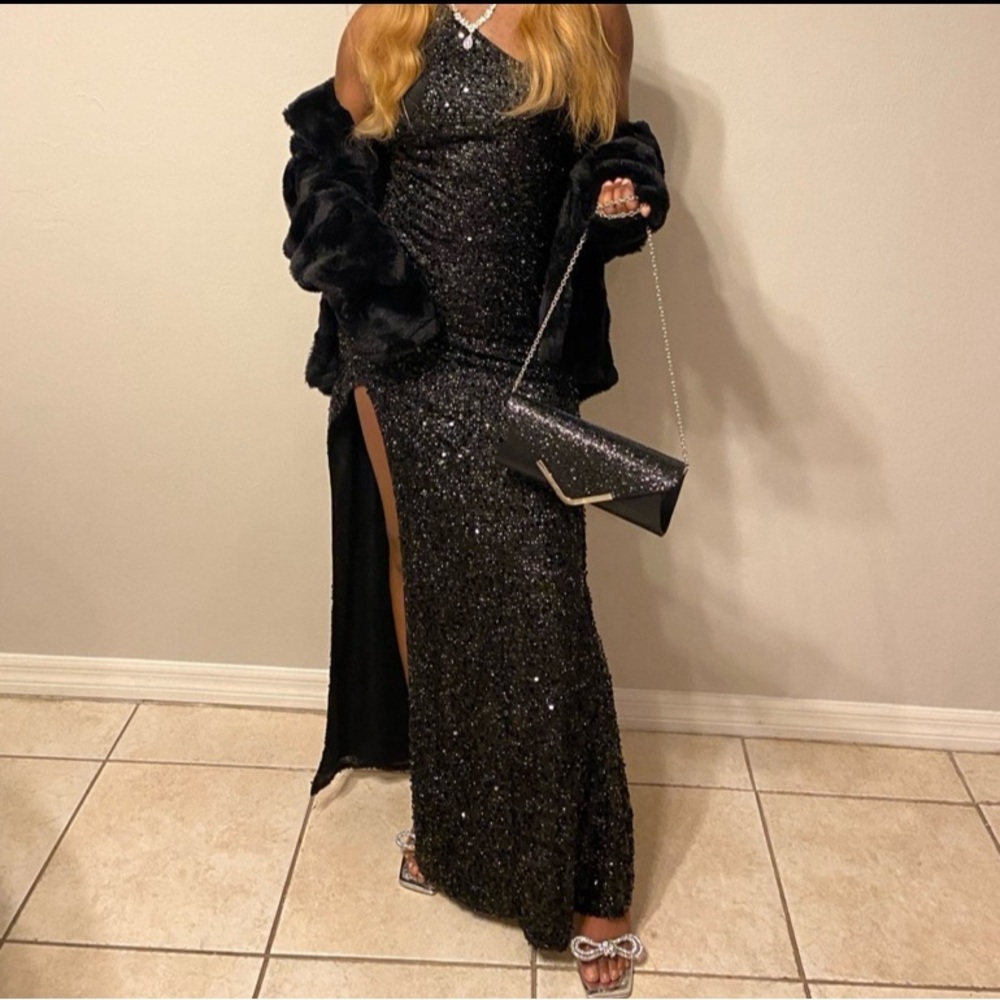 Black, Sparkly, and Beautiful Evening Gown